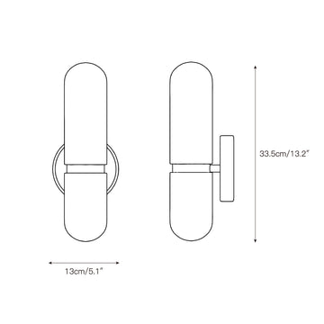 Salon Alabaster Wall Lamp – detail 3 — Dimension drawings 1