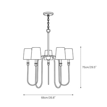 Sanibel Chandelier – detail 3 — Dimension drawings 1