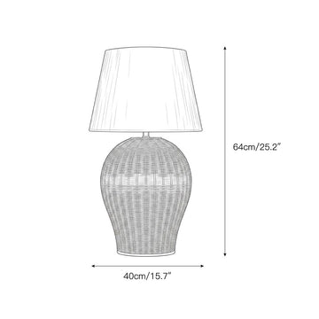 Saona Rattan Table Lamp – detail 3 — Dimension drawings 1