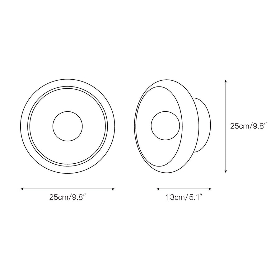 Piedra Marble Wall Lamp – detail 3 — Dimension drawings 1