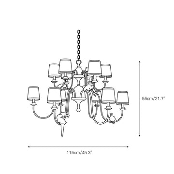 Savor Chandelier – detail 5 — Dimension drawings 3