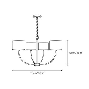 Sawyer Chandelier – detail 3 — Dimension drawings 1