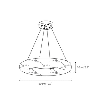Scarlett Alabaster Chandelier – detail 4 — Dimension drawings 2