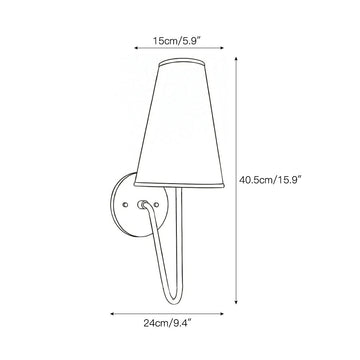 Scoop Wall Lamp – detail 3 — Dimension drawings 1
