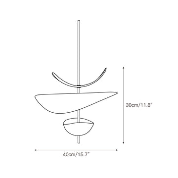 Selene Floating Pendant Lamp – detail 4 — Dimension drawings 2