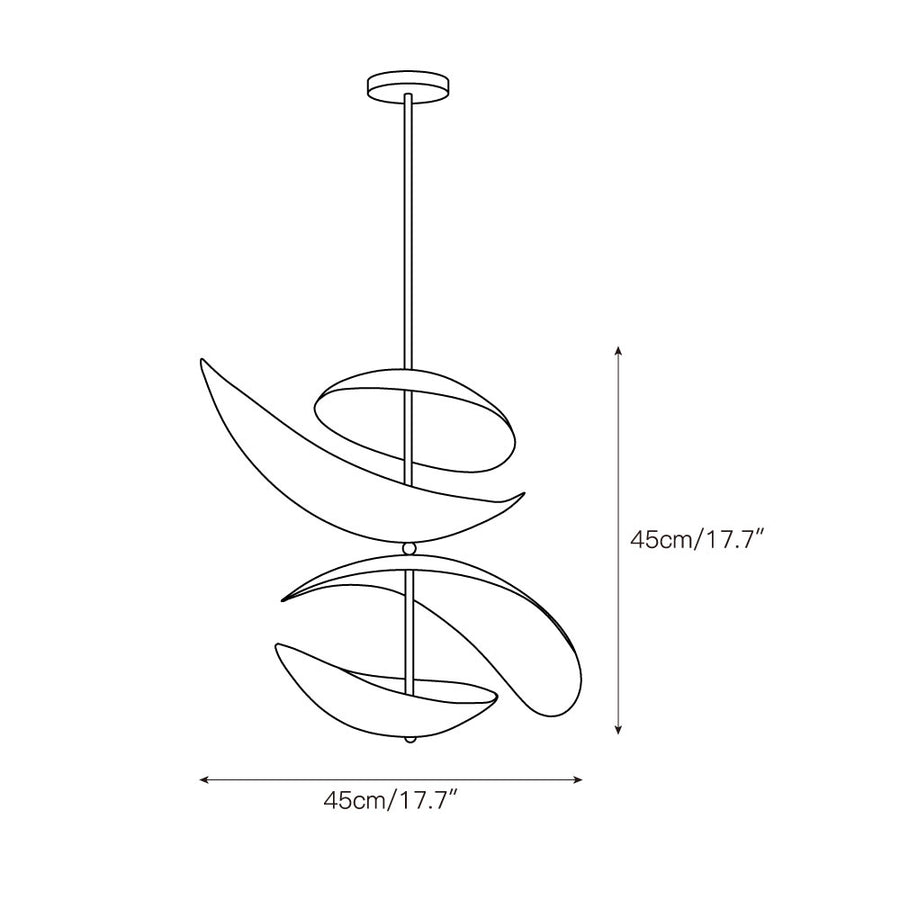 Selene Floating Pendant Lamp – detail 5 — Dimension drawings 3