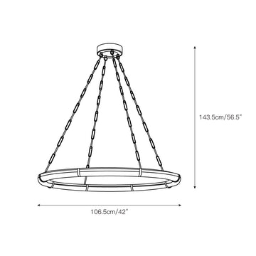 Sennett Alabaster Chandelier – detail 4 — Dimension drawings 2