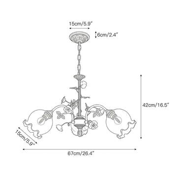 Serenade Chandelier – detail 3 — Dimension drawings 1