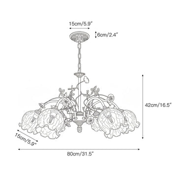 Serenade Chandelier – detail 4 — Dimension drawings 2