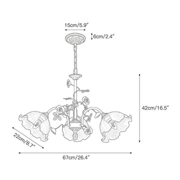 Serenade Chandelier – detail 5 — Dimension drawings 3
