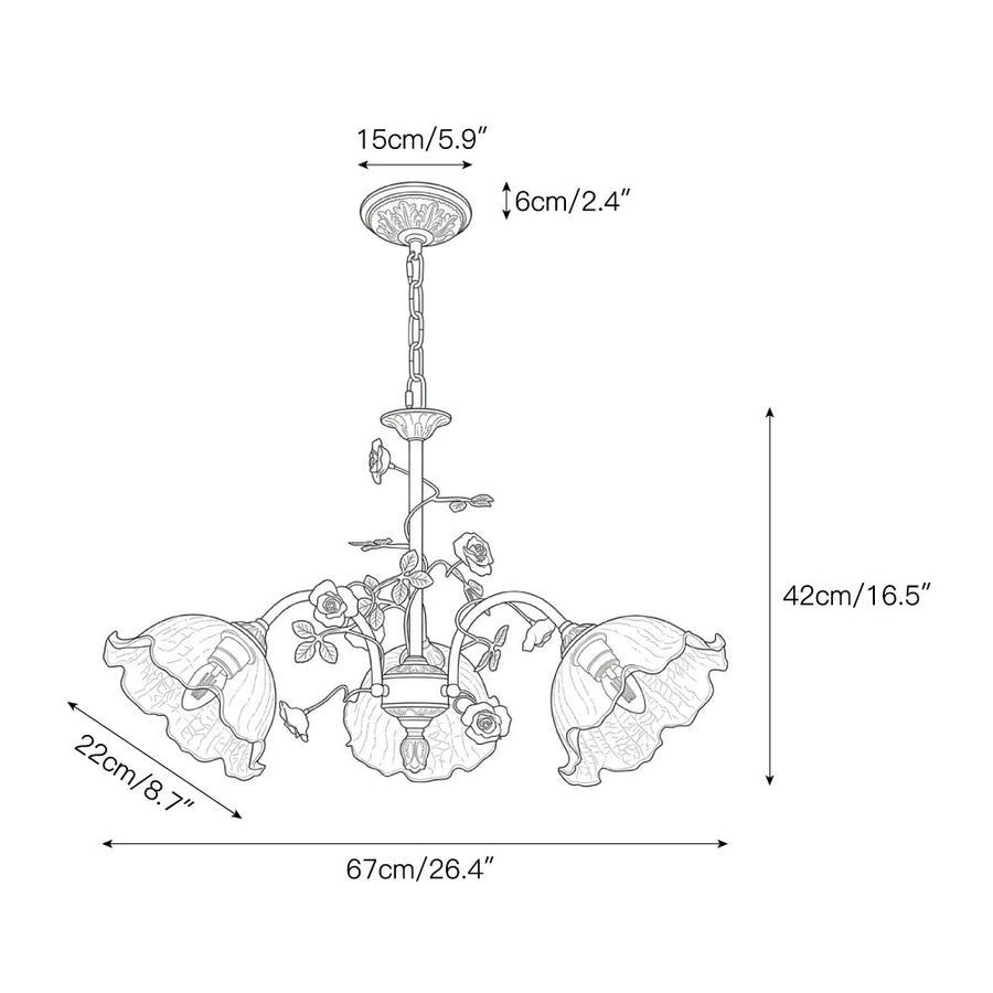 Serenade Chandelier – detail 5 — Dimension drawings 3