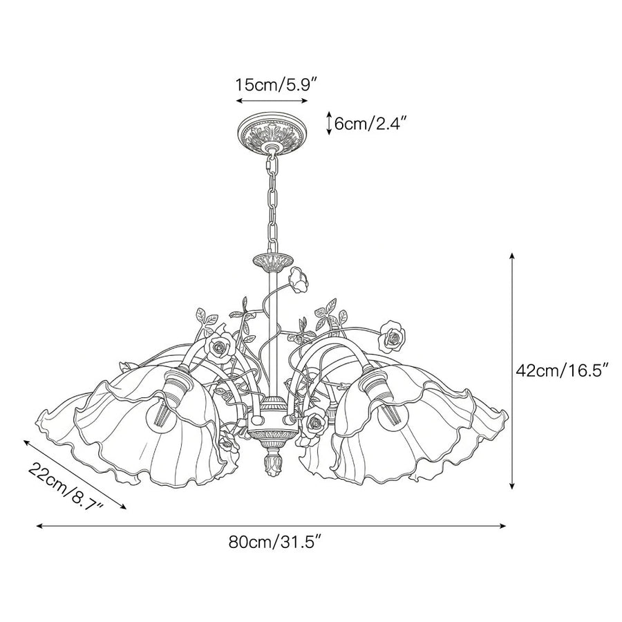 Serenade Chandelier – detail 6 — Dimension drawings 4