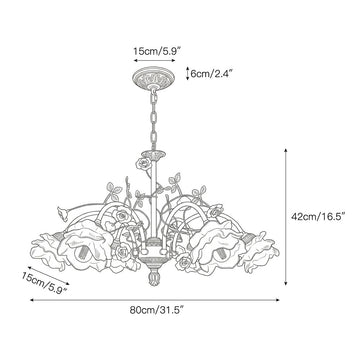 Serenade Chandelier – detail 8 — Dimension drawings 6