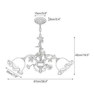 Serenade Chandelier – detail 9 — Dimension drawings 7