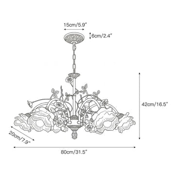 Serenade Chandelier – detail 10 — Dimension drawings 8