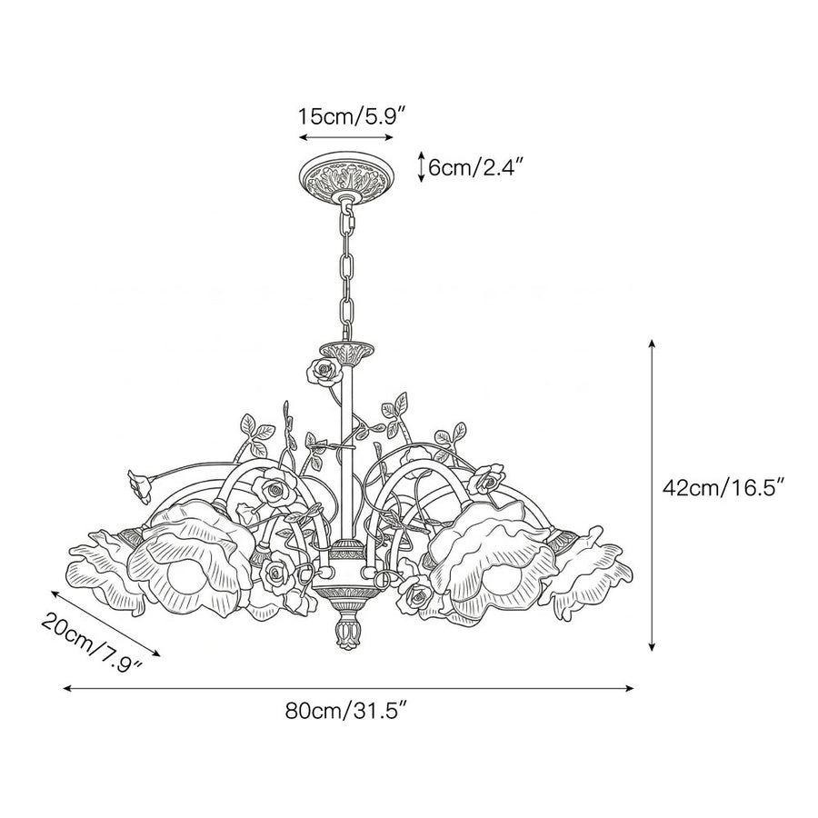 Serenade Chandelier – detail 10 — Dimension drawings 8