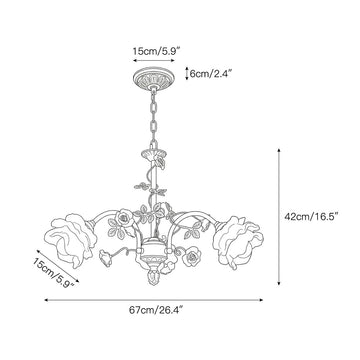 Serenade Chandelier – detail 7 — Dimension drawings 5