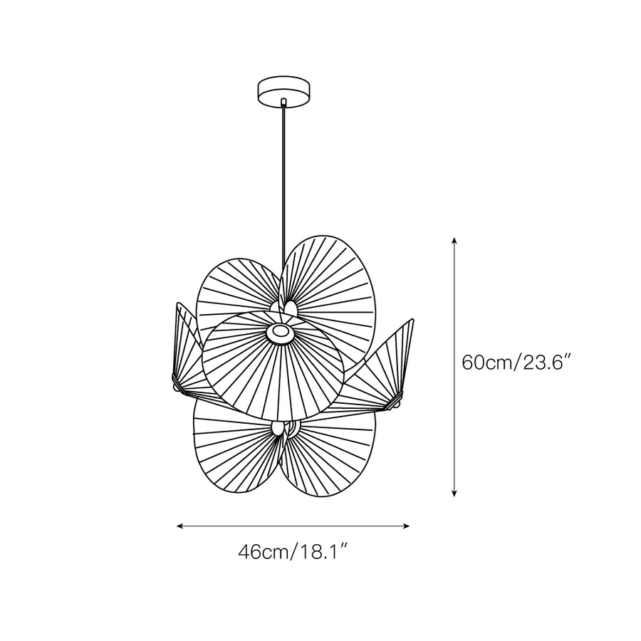 Serpentine Pendant Light – detail 3 — Dimension drawings 1