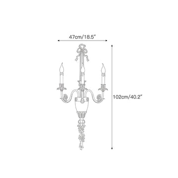 Sevres Wall Sconce – detail 3 — Dimension drawings 1