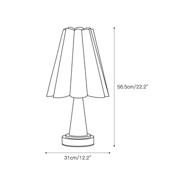 Shadon Marble Pleated Table Lamp – detail 3 — Dimension drawings 1