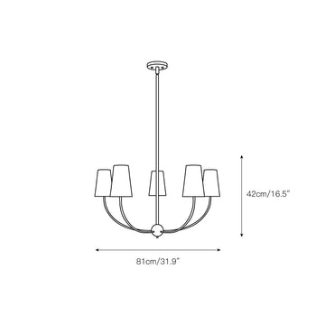 Shannon Chandelier – detail 3 — Dimension drawings 1