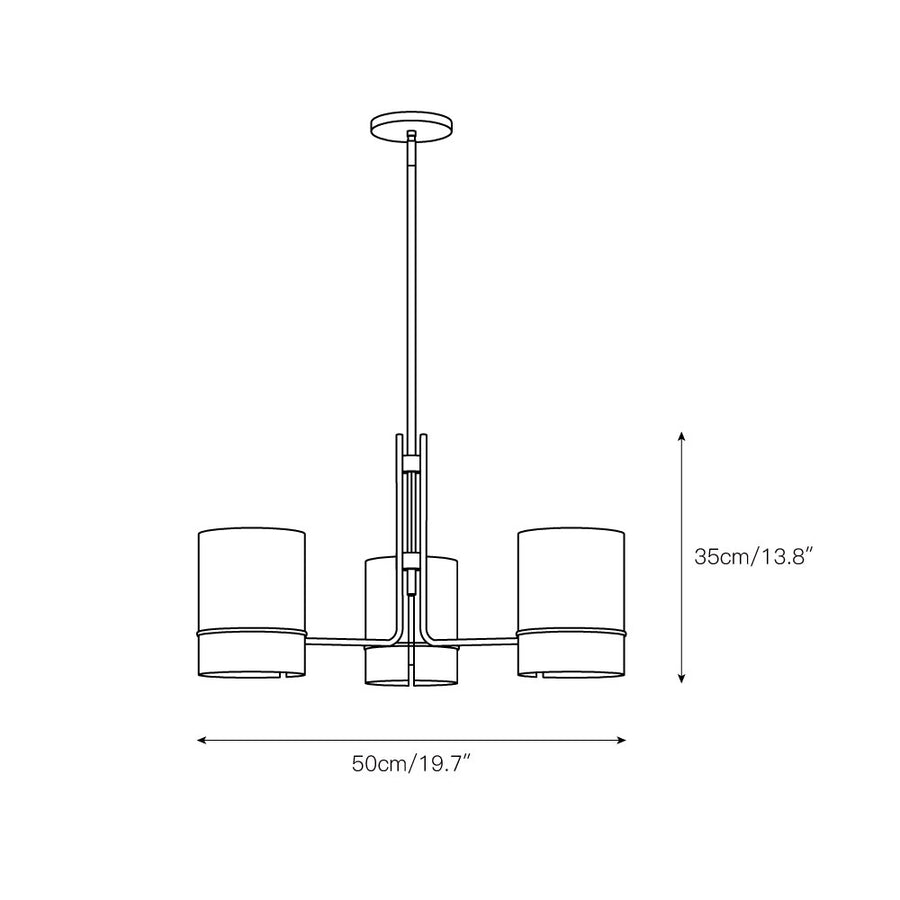 Montego Chandelier – detail 3 — Dimension drawings 1