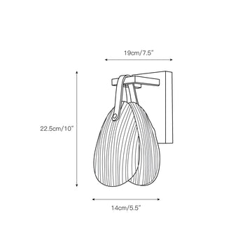Shell Glass Wall Lamp – detail 3 — Dimension drawings 1