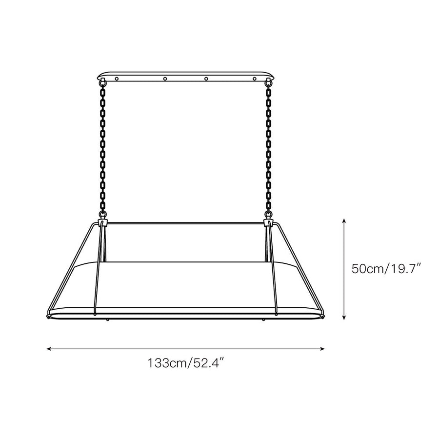 Shelton Linear Chandelier – detail 3 — Dimension drawings 1