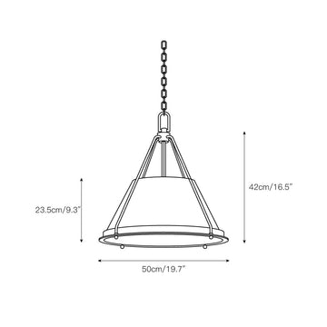 Shelton Pendant Light – detail 3 — Dimension drawings 1