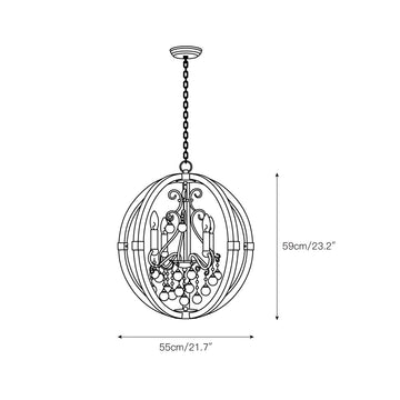 Shuler Pendant Lamp – detail 4 — Dimension drawings 1
