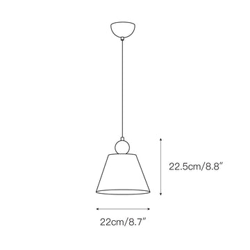 Siena Fabric Chandelier – detail 3 — Dimension drawings 1