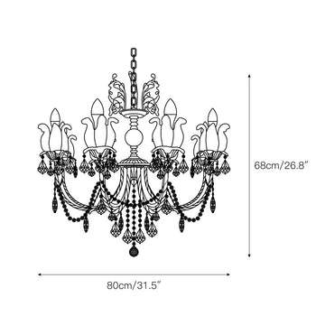 Silva Crystal Chandelier – detail 4 — Dimension drawings 2