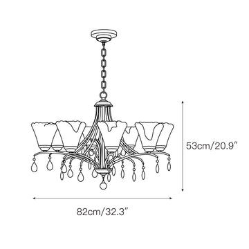 Skodak Chandelier – detail 4 — Dimension drawings 2