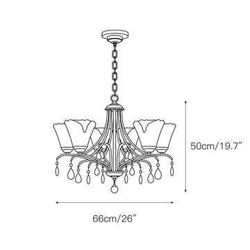 Skodak Chandelier – detail 3 — Dimension drawings 1