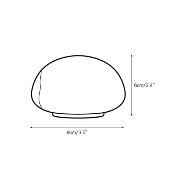Alabaster Petite Portable Lamp (Built-in Battery) – detail 3 — Dimension drawings 1