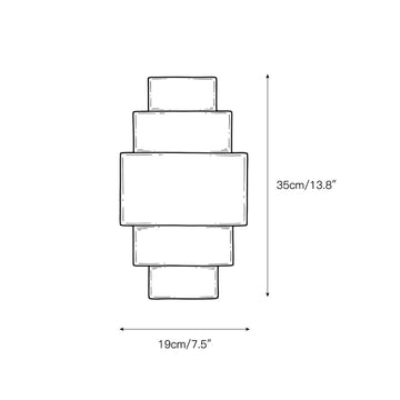 Sofia Brass Wall Lamp – detail 3 — Dimension drawings 1