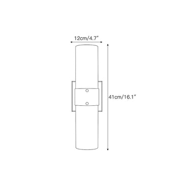Soleil Fluted Alabaster Wall Sconce – detail 3 — Dimension drawings 1