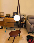 Load image into Gallery viewer, Solid Wood Coffee Table Storage Floor Lamp