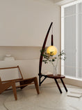 Load image into Gallery viewer, Solid Wood Coffee Table Storage Floor Lamp