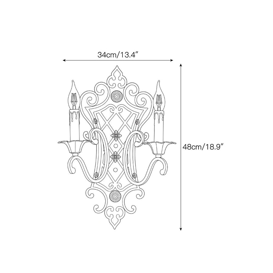 Southerby Wall Sconce – detail 3 — Dimension drawings 1
