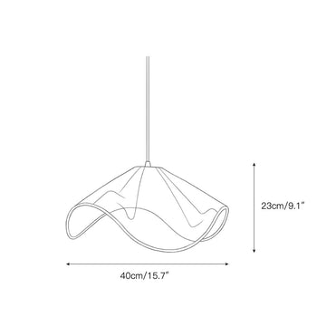 Spence Rattan Pendant Lamp – detail 3 — Dimension drawings 1