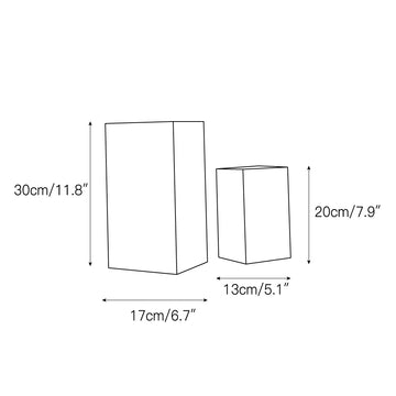 Square Stone Table Lamp – detail 3 — Dimension drawings 1