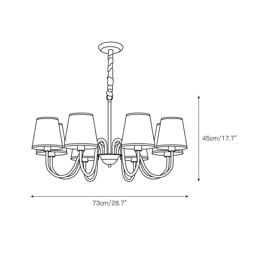 Aged Stacey Chandelier – detail 6 — Dimension drawings 4