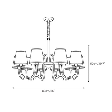 Aged Stacey Chandelier – detail 7 — Dimension drawings 5