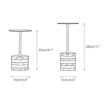 Stacked Marble Candle Stand – detail 3 — Dimension drawings 1
