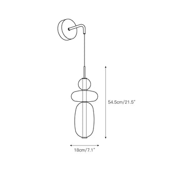 Stained Glass Wall Lamp – detail 6 — Dimension drawings 4