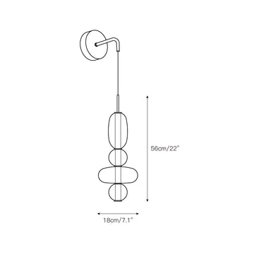Stained Glass Wall Lamp – detail 7 — Dimension drawings 5