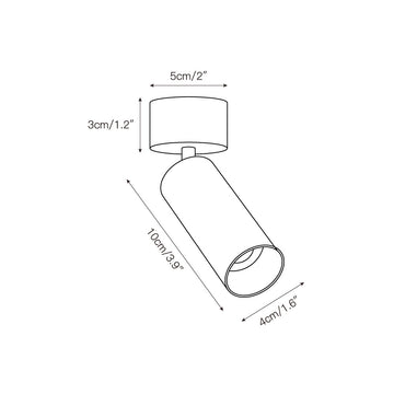 Stanly Ceiling Spotlight Lamp – detail 3 — Dimension drawings 1