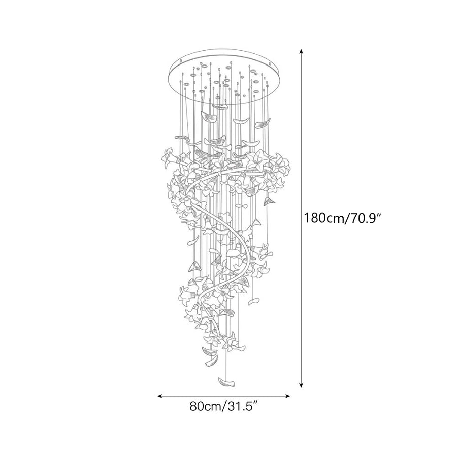 Star Branch Chandelier — Dimension drawings 1