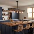 Load image into Gallery viewer, Wood-beam Island Chandelier